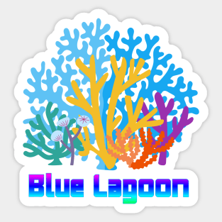 Blue Lagoon, The Story of the Sea, coral reefs Sticker